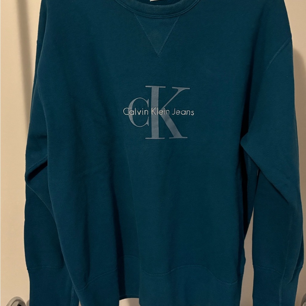 Calvin Klein Jeans Teal Crewneck Sweater